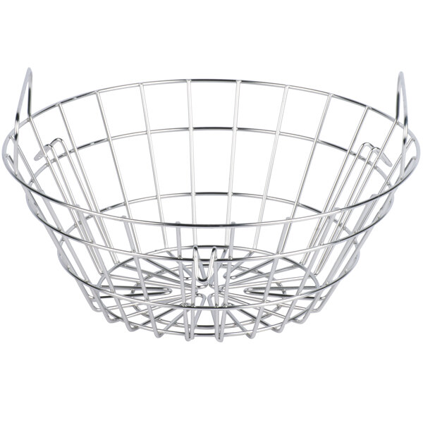 A Cecilware stainless steel wire brew basket with handles.