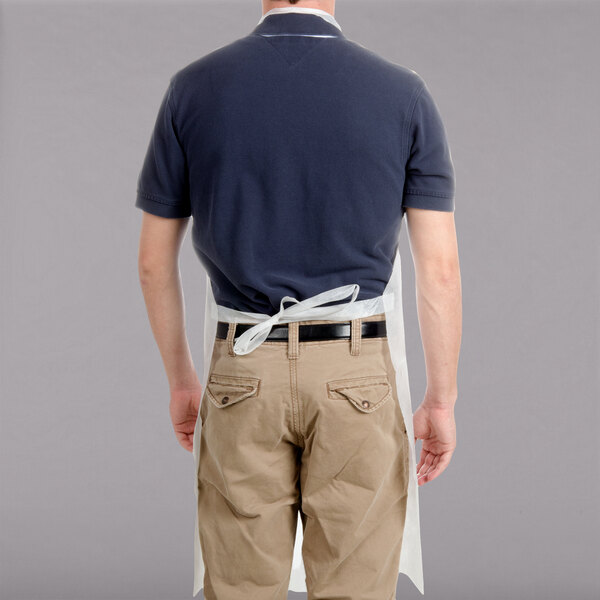 Chicopee Chix® White Disposable Food Service Apron 32" x 27" 100/Case