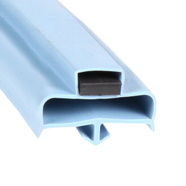 A close-up of a blue plastic Delfield magnetic door gasket.