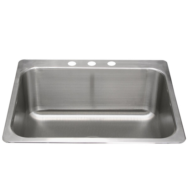 Advance Tabco LS-2418-14RE 1 Bowl Stainless Steel Drop-In Laundry Room Sink - 24" x 18" x 14"