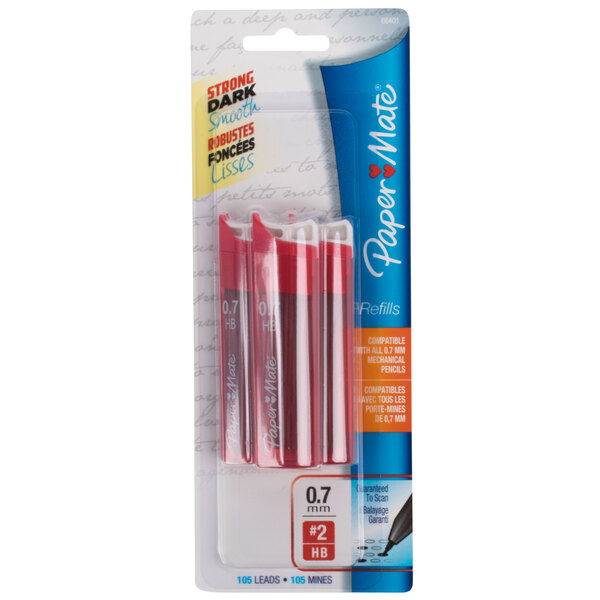 Paper Mate 66401PP Black 0.7mm HB 2 Lead Refill 105/Pack