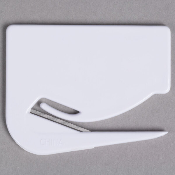 Universal UNV31803 2 1/2" White Concealed Blade Letter Slitter / Hand