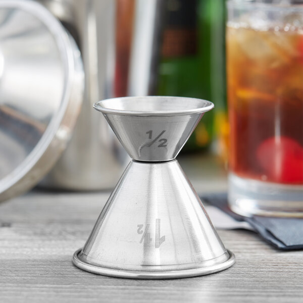 1/ 2 ozDouble Cocktail Jigger Measure Cup with Measurements Scale Inside