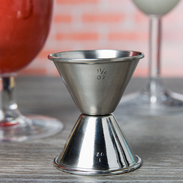 1oz/2oz Stainless Steel Cocktail Jigger Shot Glass Measuring Cup