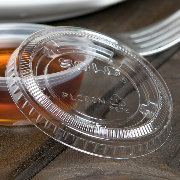 Solo PL200N Medium Clear Plastic Souffle / Cup Lid 2500/Case