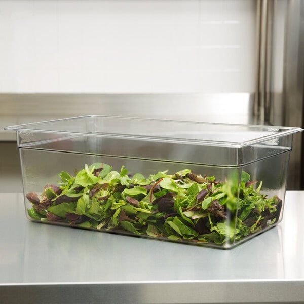 Cambro 18CW135 Camwear Full Size Clear Polycarbonate Food Pan - 8" Deep