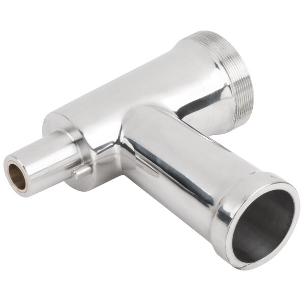 A silver metal grinding chamber head.