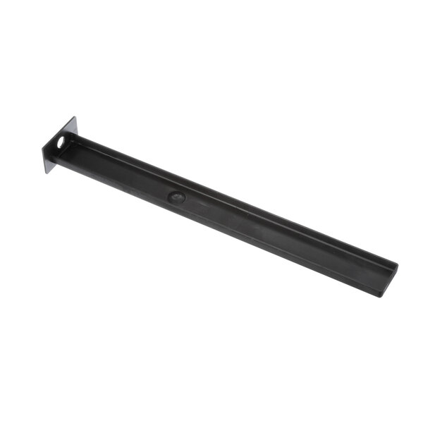 A black metal bar with a handle and two holes.