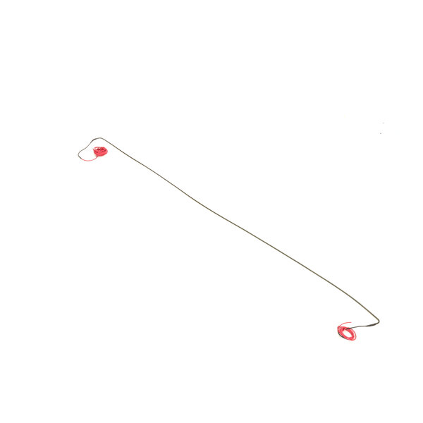 A long thin red string with a hook on it.