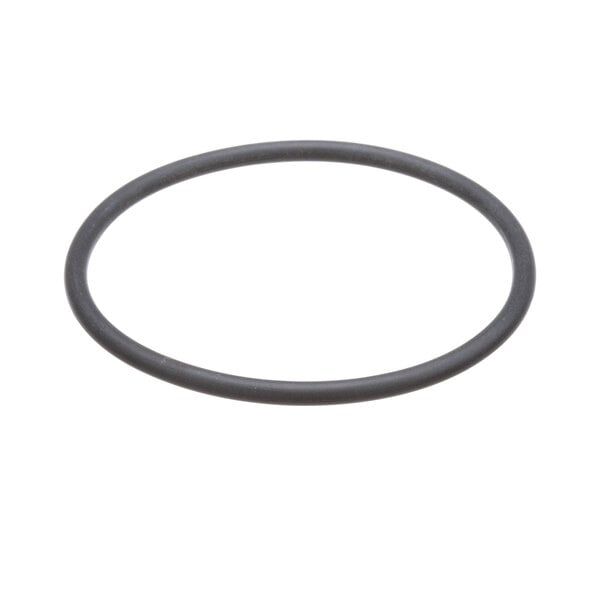 A black rubber Frymaster O ring on a white background.