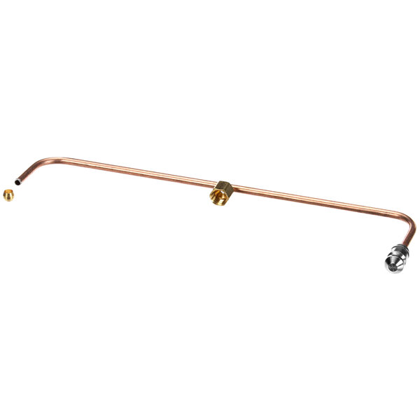A copper pilot garland with brass connectors and a brass handle.