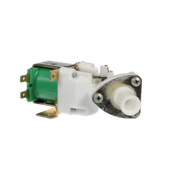 A small white and green Scotsman Purge Valve.