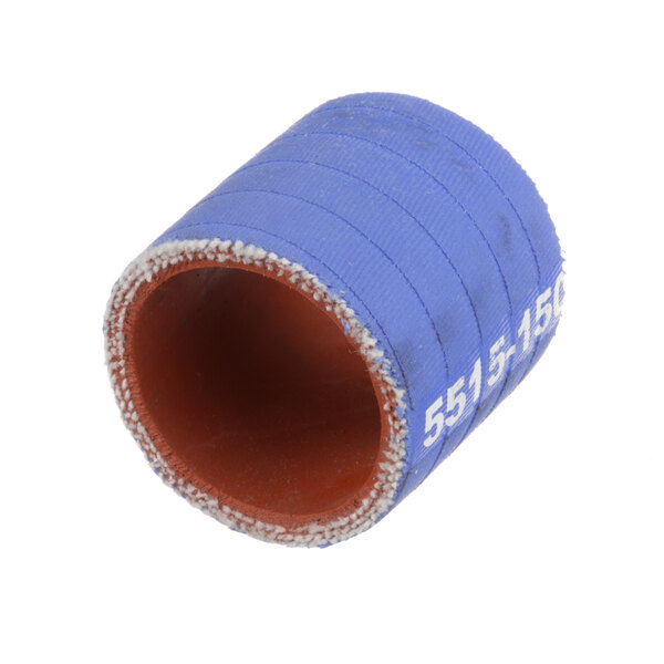 A blue rubber hose with white text reading "Groen 112953 Hose 1 1/2 In Id X 1 3/4 In"