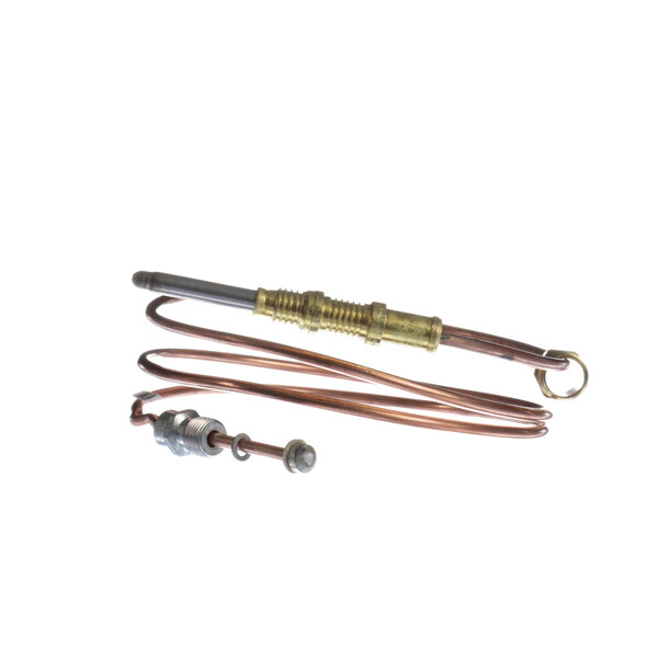 A copper wire with a metal rod and brass connector on a Garland thermocouple.