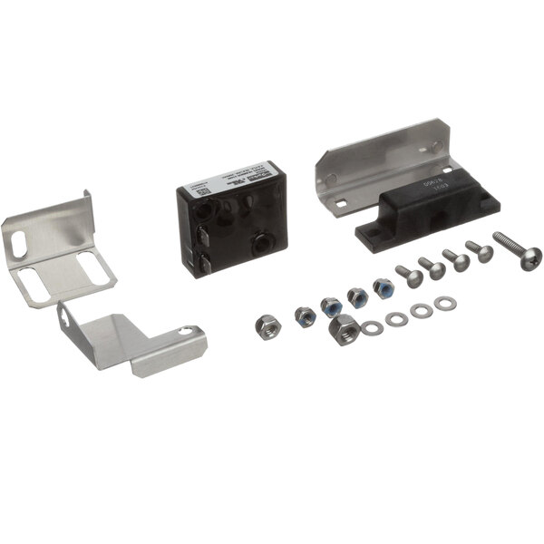A metal Cleveland Dr Stm Cutoff Switch kit with screws and nuts.