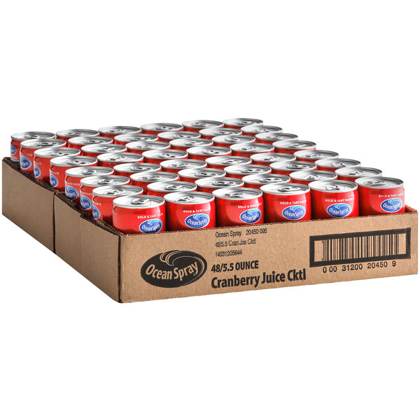 Ocean Spray 5.5 fl. oz. Cranberry Juice Cocktail 48/Case