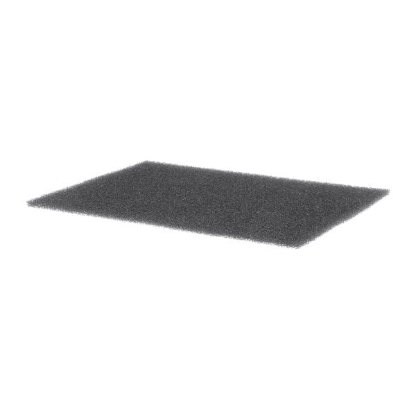 A close-up of a black rectangular Glastender air filter.