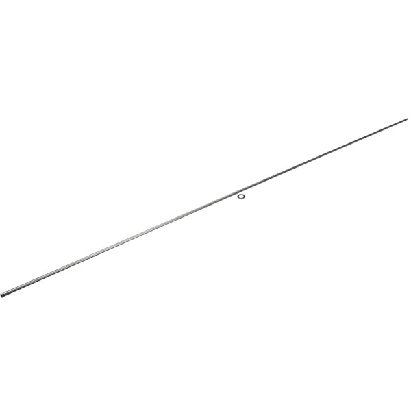 A long thin metal rod with a round hole on one end.