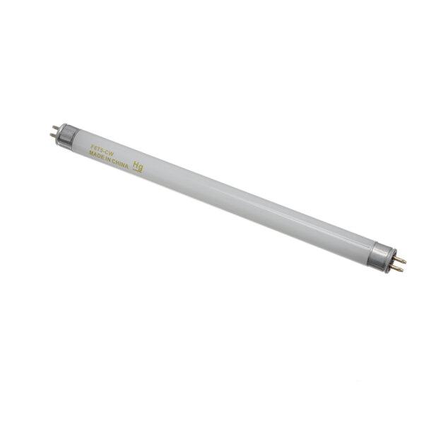 A long white fluorescent tube light with two ends.