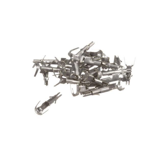 A pile of Frymaster male metal connectors.