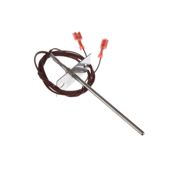 A Southbend temp probe with red wires and a metal rod.
