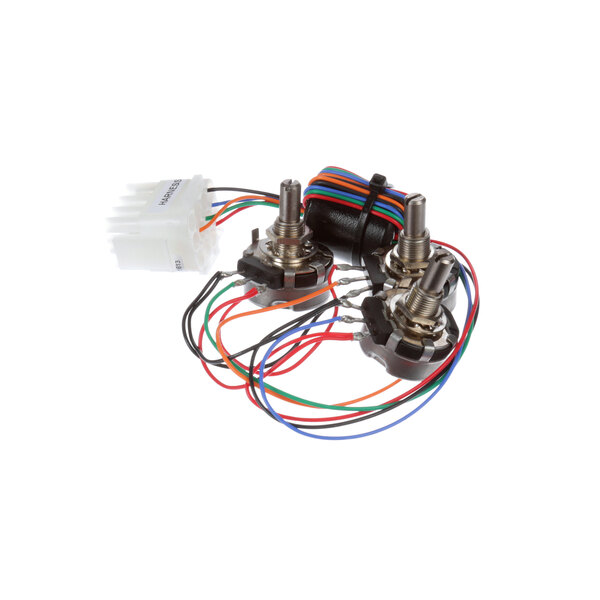 A wiring harness with 3 potentiometers.