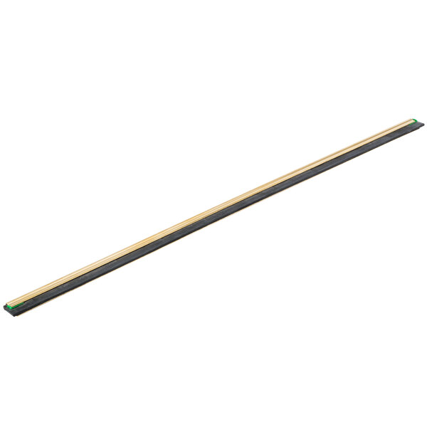 A long thin black and gold Unger brass channel with a black handle.