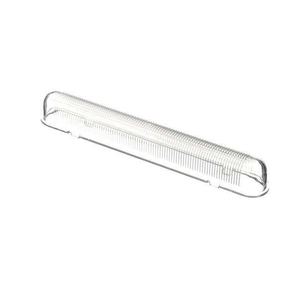 A clear plastic light cover for a Glastender refrigeration unit.