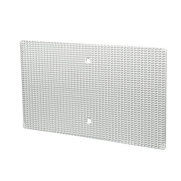 A white rectangular mesh screen with a grid pattern.