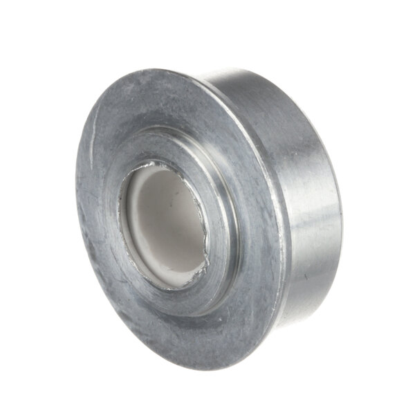 A close-up of a Hatco bearing hub assembly with metal wheel bearings.