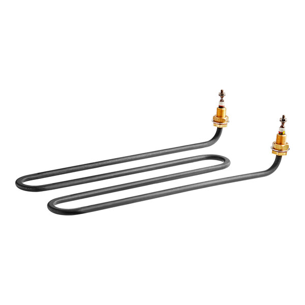 Two black and yellow Cres Cor heater kits with gold electrical connectors.