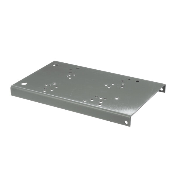 A grey metal Marshall Air mounting plate with holes.
