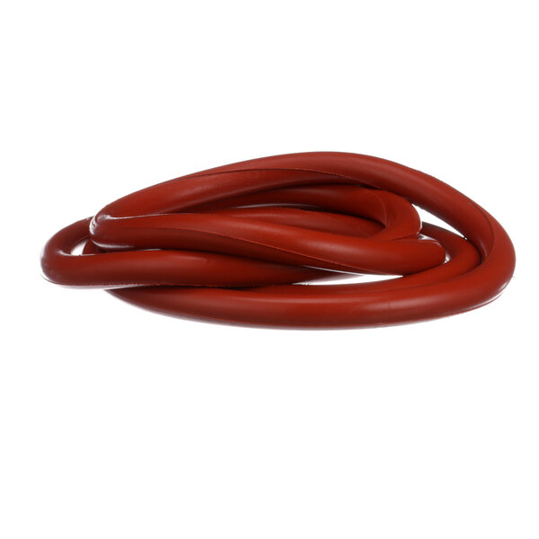 A red Cleveland rubber tube with long, thin, and thick ends.