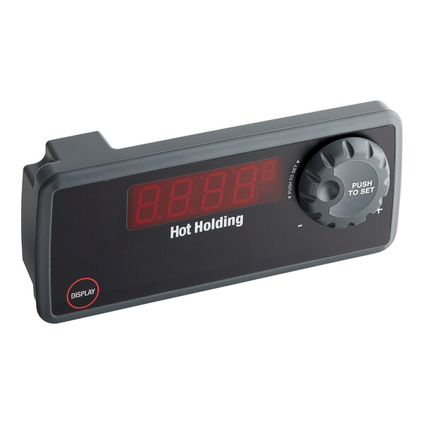 A black electronic device with a digital display and dials for a Cres Cor Rethermalizer.