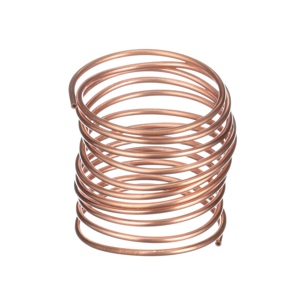 A close-up of a copper coil.