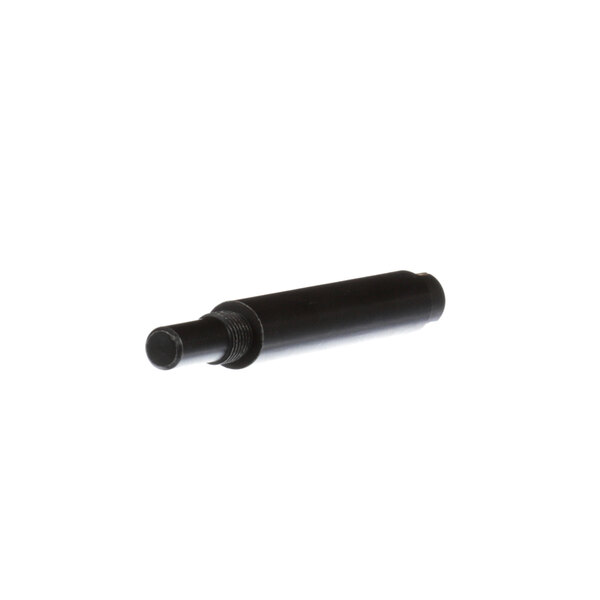 A black cylindrical plastic arbor with a black cap.