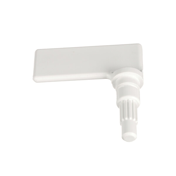 A white rectangular plastic object with a white handle.
