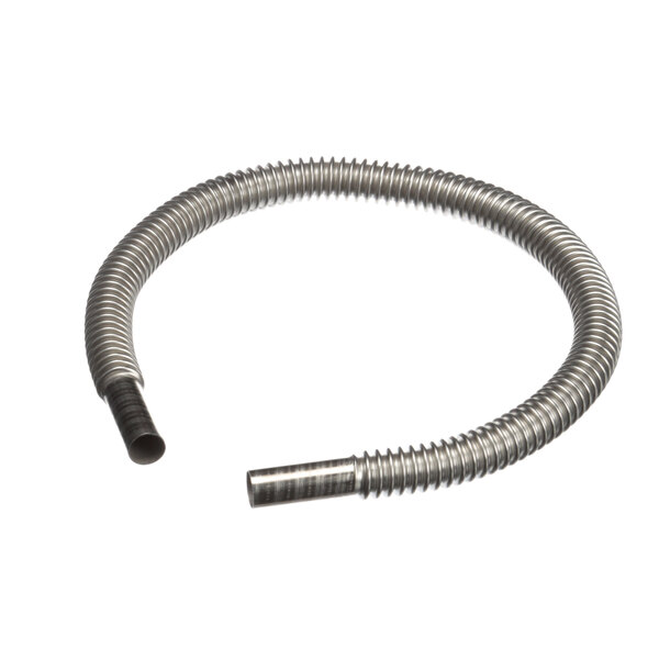 A Frymaster stainless steel hose with metal ends.