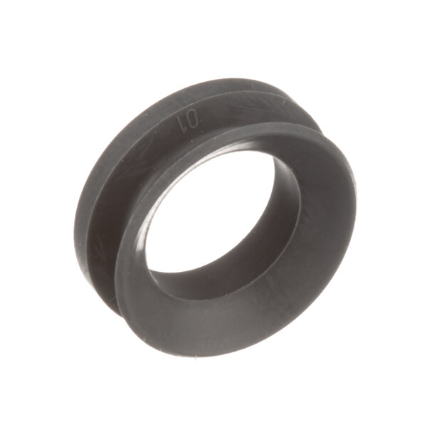 A close-up of a black rubber seal.
