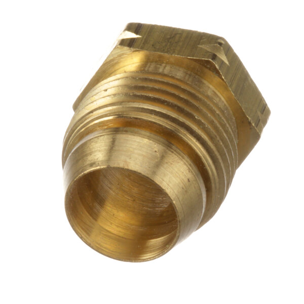 A close-up of a brass US Range tube nut.