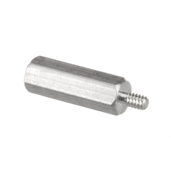 A stainless steel metal cylinder with a screw on the end.