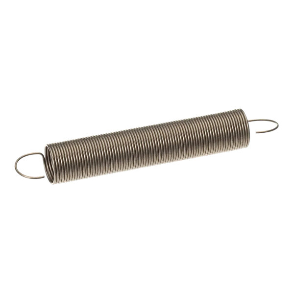 A Dinex metal spring on a white background.