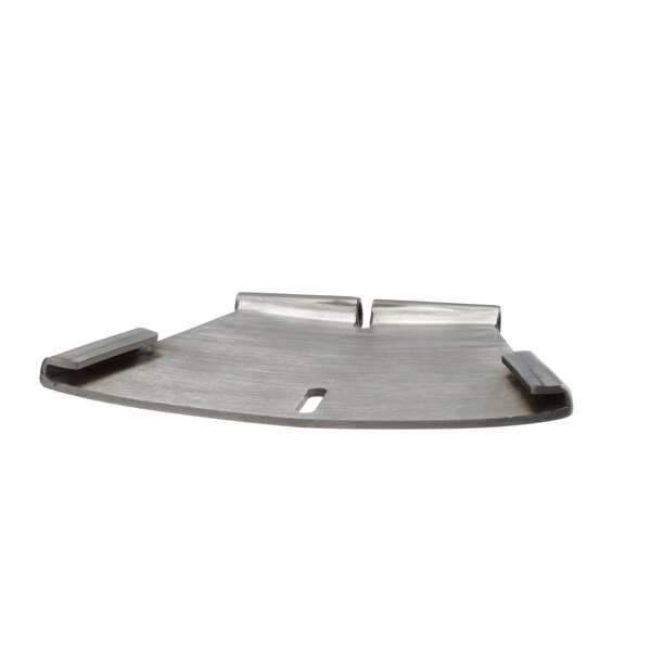 A stainless steel Groen holder tray with two holes.