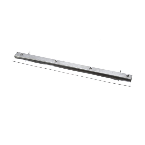 A stainless steel Blakeslee wiper assembly with a metal handle and long metal bar with holes.