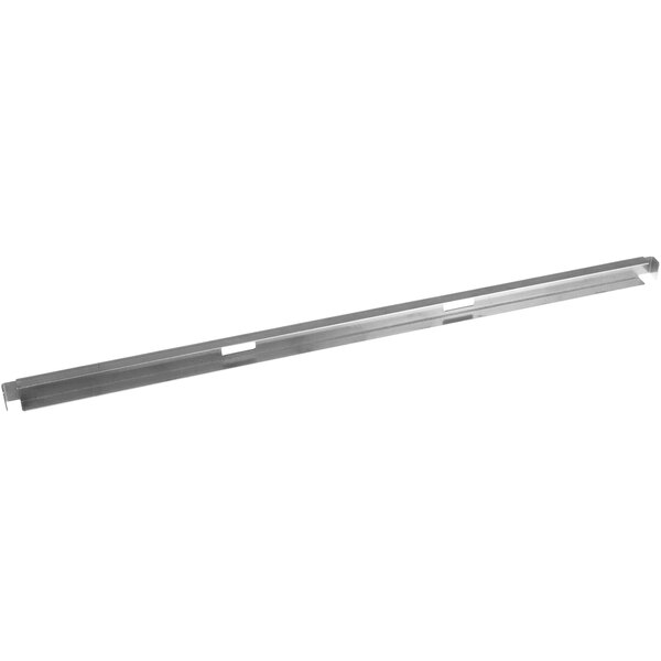 A stainless steel Delfield refrigeration pan divider bar with a screw.