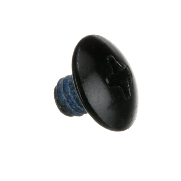 A close-up of a black Master-Bilt screw.