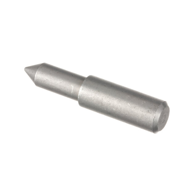A metal screw with a point on a white background.