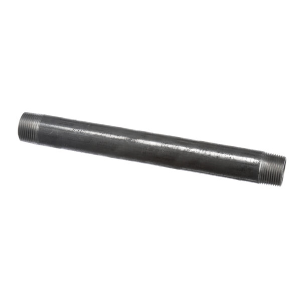 A long black metal pipe with threads on the end.
