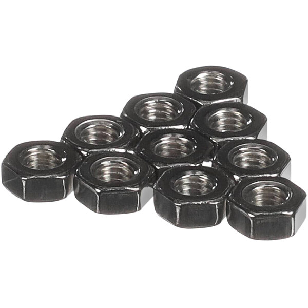 A group of Rational Hex Nuts on a white background.