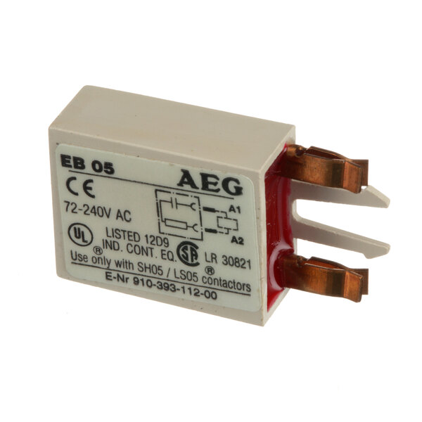 A white and red Rational 3035.0517 relay.